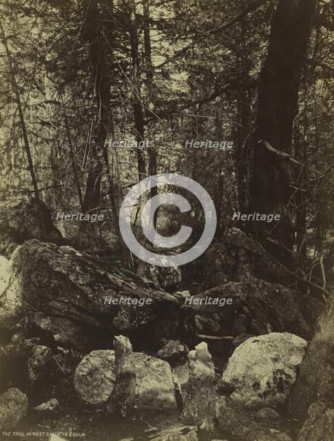 The Trail in West Gallatin Cañon, c. 1870s. Creator: William Henry Jackson (American, 1843-1942).