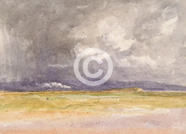 'The train on the coast', 1850. Creator: David Cox the Elder.