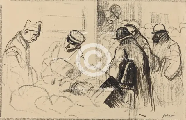 The Train for Berne, c. 1914/1919. Creator: Jean Louis Forain.