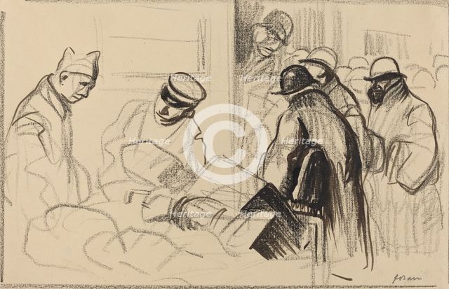 The Train for Berne, c. 1914/1919. Creator: Jean Louis Forain.