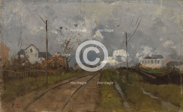 The Train is arriving, 1881. Creator: Frits Thaulow.