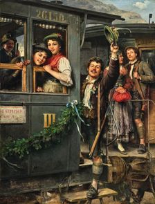 The train to Garmisch, 1897. Creator: Prölss, Friedrich (1855-1934)