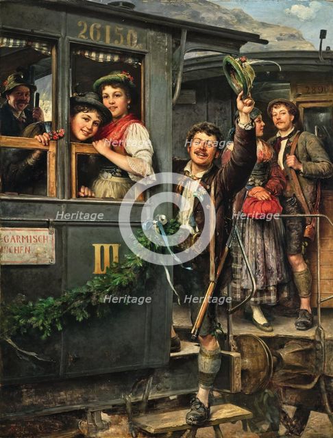 The train to Garmisch, 1897. Creator: Prölss, Friedrich (1855-1934).