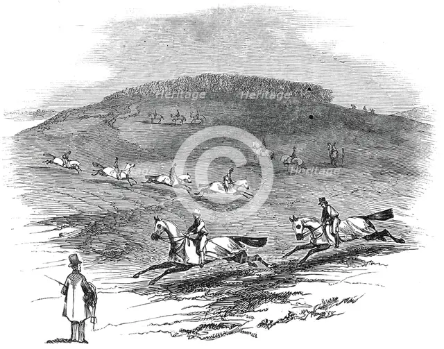The Training Ground, Newmarket, 1845. Creator: Unknown.