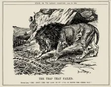 The Trap that Failed (to the German-controlled Baghdad railway). Punch, April, 1903 Creator: Bernard Partridge