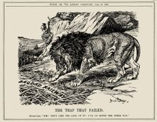 The Trap that Failed (to the German-controlled Baghdad railway). Punch, April, 1903 Creator: Bernard Partridge
