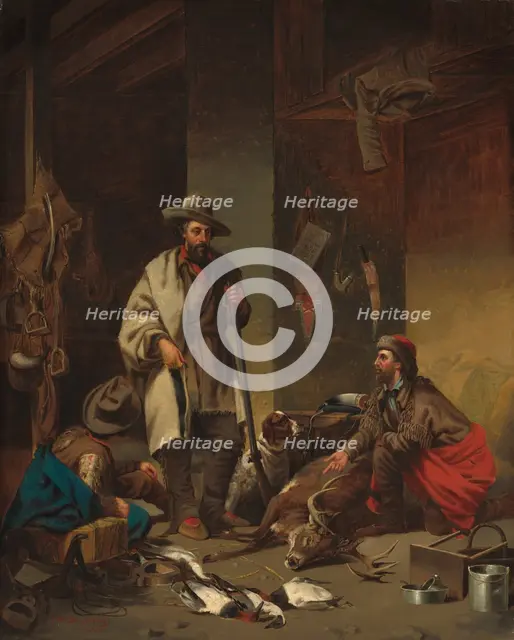 The Trapper's Cabin, 1858. Creator: John Mix Stanley.