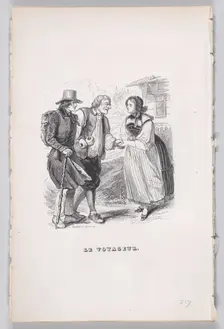 The Traveler from The Complete Works of Béranger, 1836. Creators: Louis-Henri Brevière, Cesar-Auguste Hebert