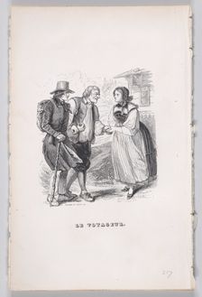 The Traveler from The Complete Works of Béranger, 1836. Creators: Louis-Henri Brevière, Cesar-Auguste Hebert