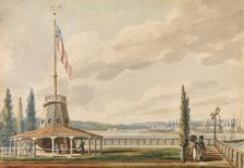 The Traveler's First View of New York—The Battery and Flagstaff, 1811-ca. 1813. Creator: Pavel Petrovic Svin'in