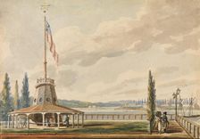 The Traveler's First View of New York—The Battery and Flagstaff, 1811-ca. 1813. Creator: Pavel Petrovic Svin'in