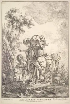 The Traveling Children, mid to late 18th century. Creator: Jacques Gabriel Huquier