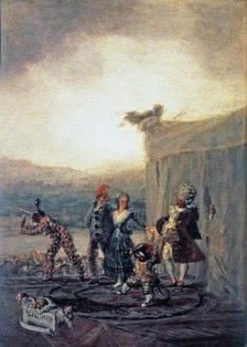 The travelling comedians 1793, oil painting by Francisco de Goya