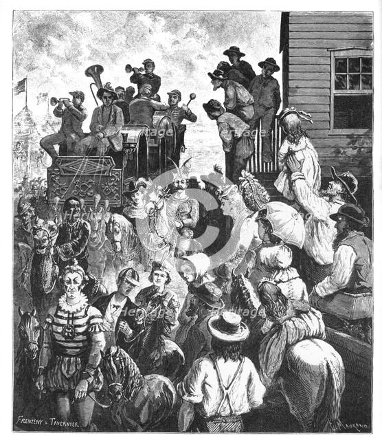 'The Travelling Circus', c1870s.Artist: Frenzeny and Tavernier