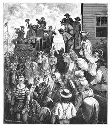 The Travelling Circus c1870s.Artist: Frenzeny and Tavernier