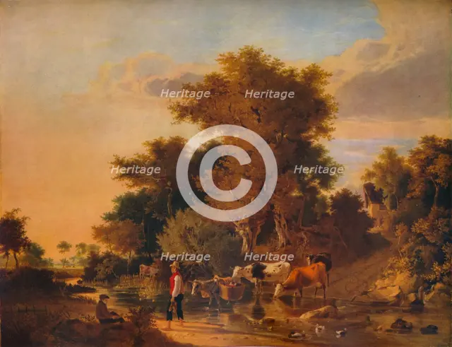 'The Travelling Tinker', c1829, (1938). Artist: George Vincent.