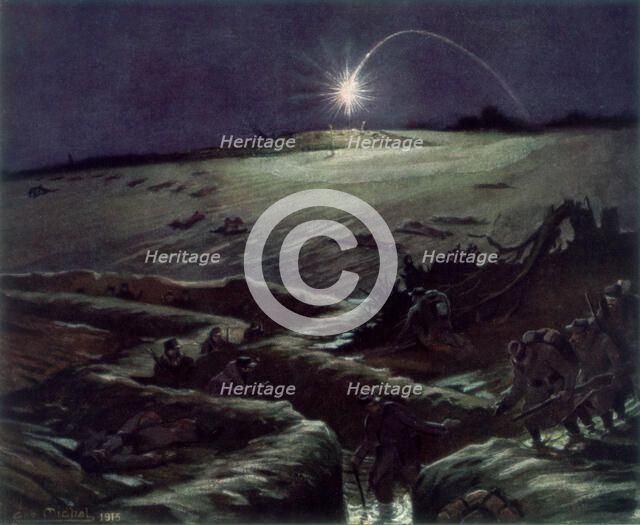 'The Trenches of Noulette', France, 1915, (1926).Artist: Michel