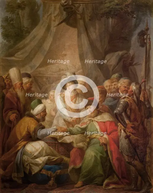 The Treaty of Khotyn, 1621, 1796. Creator: Bacciarelli, Marcello (1731-1818).