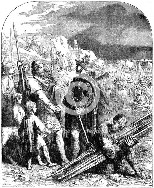 'The Treaty of Peace between the Saxon Leaders and the British King', (19th century). Artist: Unknown