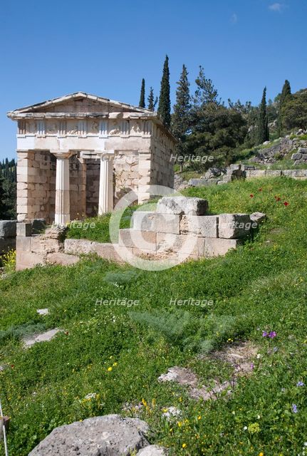 The Treasury of Athens, Delphi, Greece. Creator: Samuel Magal.