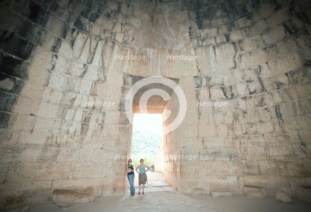 The Treasury of Atreus (Tomb of Agamemnon), Mycenae, Greece. Creator: Samuel Magal.