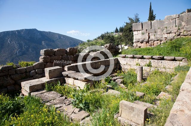 The Treasury of Sikyon, Delphi, Greece. Creator: Samuel Magal.