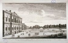 The Treasury and the canal in St James's Park, Westminster, London, 1755. Artist: John Smith