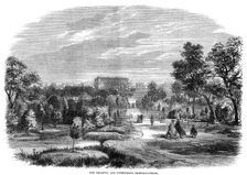 The treasury and government printing office, Melbourne, Australia 1863. Artist: T Macquord