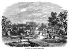 The treasury and government printing office, Melbourne, Australia 1863. Artist: T Macquord