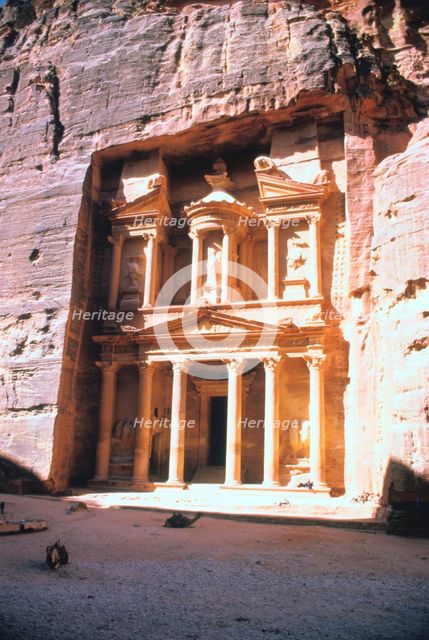 The Treasury, Petra, Jordan. Creator: Vivienne Sharp.