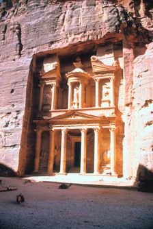 The Treasury, Petra, Jordan. Creator: Vivienne Sharp