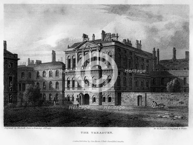 The Treasury, Westminster, London, 1814.Artist: Woolnoth