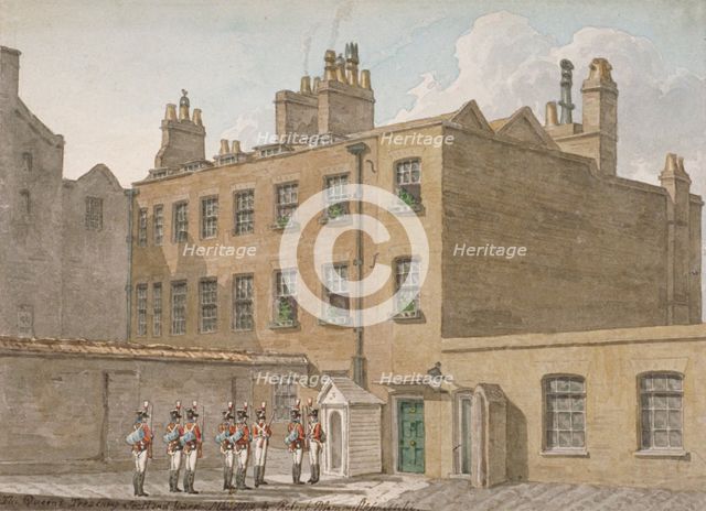 The Treasury, Whitehall, Westminster, London, 1818. Artist: Robert Blemmell Schnebbelie