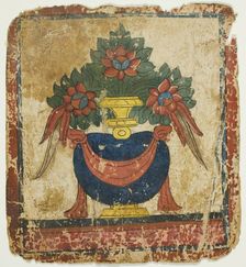 The Treasure Vase (Bumpa), from a Set of Initiation Cards (Tsakali), 14th/15th century. Creator: Unknown