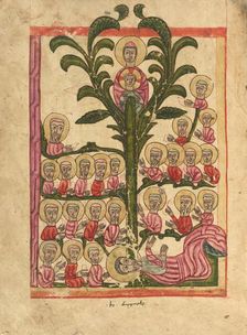 The Tree of Jesse; Gospel Book, 1583. Creator: Ghoukas