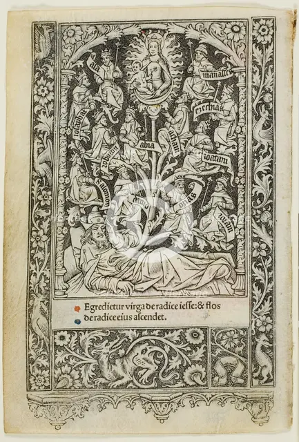 The Tree of Jesse, from a book of hours, 1505/10. Creator: Thielmann Kerver.