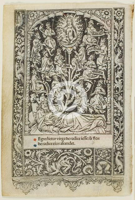 The Tree of Jesse, from a book of hours, 1505/10. Creator: Thielmann Kerver.