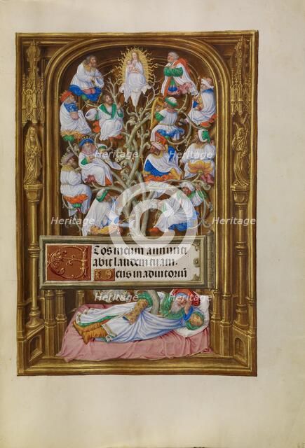 The Tree of Jesse; Spinola Hours, about 1510-1520. Creator: Master of James IV of Scotland.