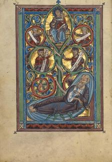 The Tree of Jesse; Psalter, about 1240-1250. Creator: Unknown
