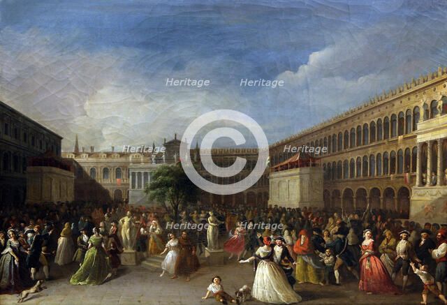 The Tree of Liberty erected in the Piazza San Marco, 4 June 1797, 1797. Creator: Borsato, Giuseppe (1771-1849).