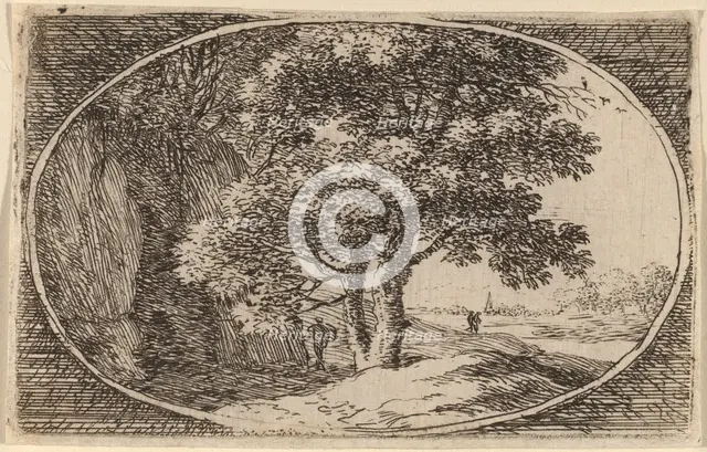The Tree with a Double Trunk. Creator: Herman van Swanevelt.