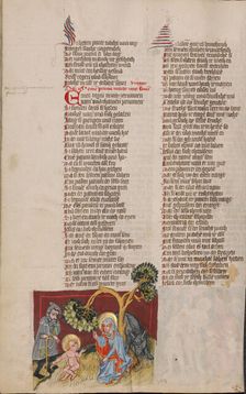 The Trees Bow for Jesus; Weltchronik, about 1400-1410. Creator: Unknown