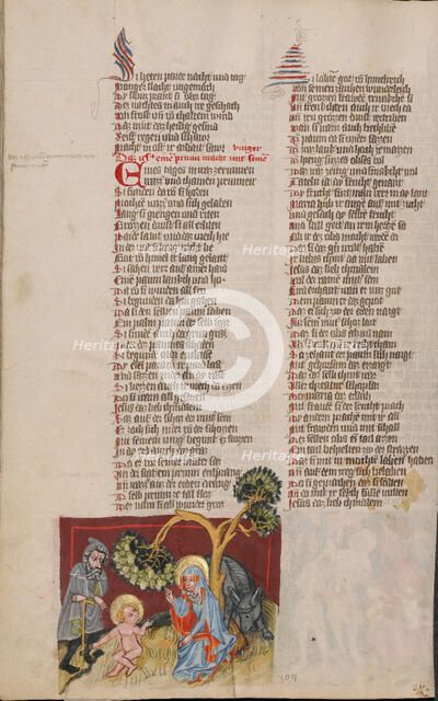 The Trees Bow for Jesus; Weltchronik, about 1400-1410. Creator: Unknown.