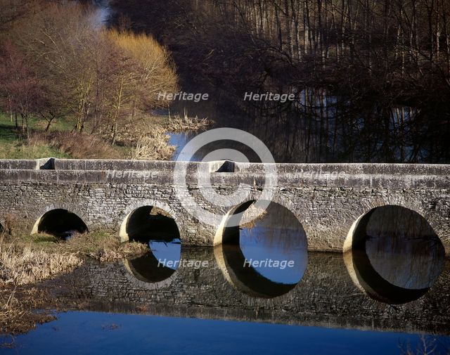 The Trespuentes Bridge over Zadorra River, Iruña de Oca, province of Alava, Spain, 2001. Creator: LTL.