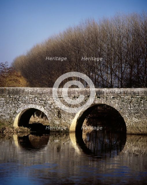 The Trespuentes Bridge over Zadorra River, Iruña de Oca, province of Alava, Spain, 2001. Creator: LTL.