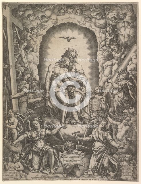 The Trinity, 1576. Creator: Giorgio Ghisi.