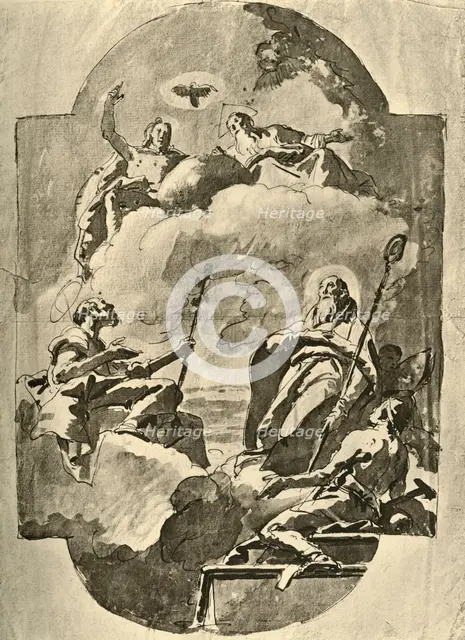 'The Trinity and Saints', mid 18th century, (1928). Artist: Giovanni Battista Tiepolo.