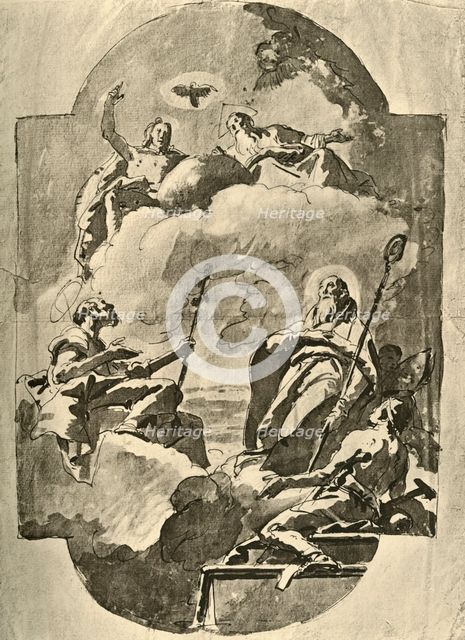 'The Trinity and Saints', mid 18th century, (1928). Artist: Giovanni Battista Tiepolo.