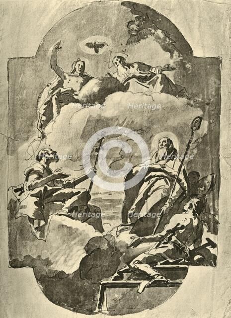 'The Trinity and Saints', mid 18th century, (1928). Artist: Giovanni Battista Tiepolo.