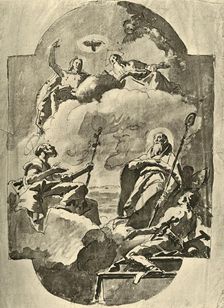 The Trinity and Saints mid 18th century, (1928). Artist: Giovanni Battista Tiepolo